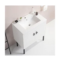 Streamdale Furniture Modern Bathroom Vanity with Ceramic Sink and Ample Storage