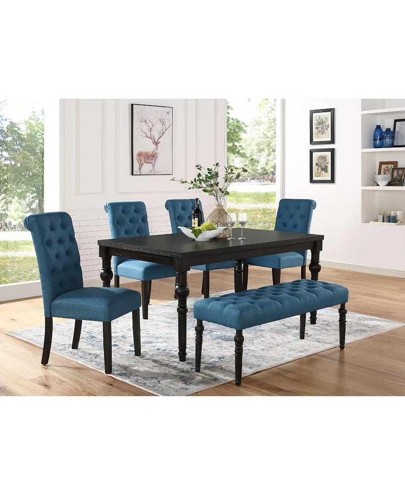 Streamdale Furniture Urban Style Dark Wash Wood Dining Set Table