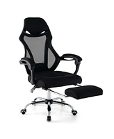 Costway Ergonomic Mesh Office Chair with Footrest Height-Adjustable & Tilting Backrest