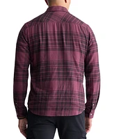 Men's Sinato Relaxed-Fit Long Sleeve Button Front Plaid Flannel Shirt