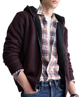 Men's Walmick Full-Zip Knit Hoodie with Sherpa Lining