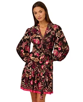 Adrianna by Papell Women's Floral-Print Button-Front Dress