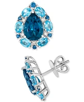 Le Vian Deep Sea Blue Topaz (2-2/5 ct. t.w.), Blue Topaz (2-3/20 ct. t.w.), Blueberry Sapphire (1/5 ct. t.w.) & Nude Diamond (1/8 ct. t.w.) Earrings i