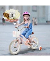 Hongge 12-Inch Kids' Bike with Training Wheels for Boys and Girls Ages 3-8