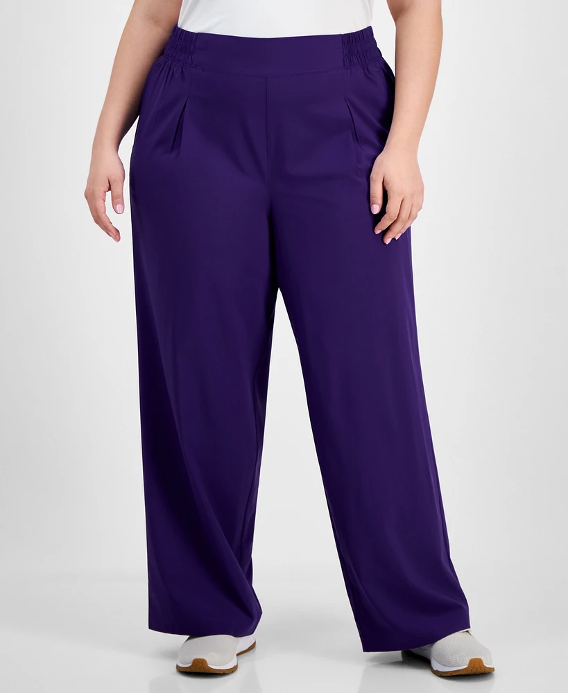 Id Ideology Women's Wide-Leg Pull-On Pants, Exclusively at Macy's