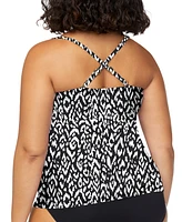 Island Escape Plus Monterey Printed Tankini, Exclusively at Macy's