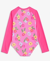 Epic Threads Toddler And Little Girls Floral Print Long-Sleeve Rash Guard, Exclusively at Macy's