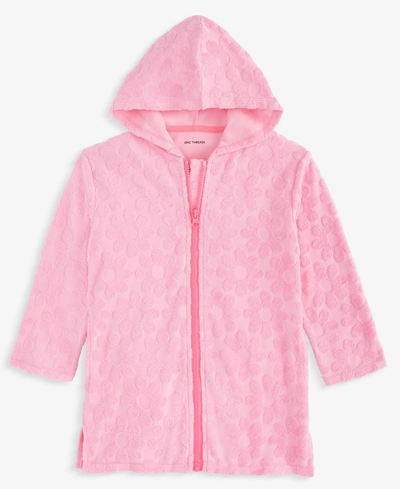 Epic Threads Toddler And Little Girls Textured Terry Hooded Cover-Up, Exclusively at Macy's