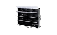 Slickblue 8-Tier Portable Shoe Rack Organizer with 64-Pair Capacity, Expandable 32-Grid Storage Tower for Heels, Boots, and Slippers