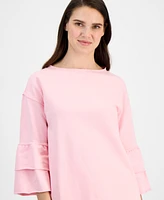 Anne Klein Women's Tiered-Cuff Sweatshirt