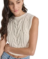 Dkny Jeans Women's Chunky Cable Crewneck Sweater Vest