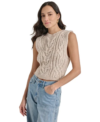 Dkny Jeans Women's Chunky Cable Crewneck Sweater Vest