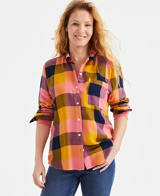 Style & Co Women's Plaid Button-Front Perfect Shirt