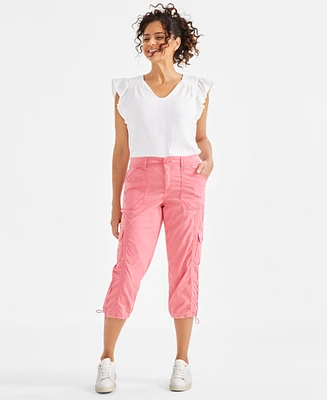Style & Co Women's Cargo Capri Pants, Regular Petite, Created for Macy's