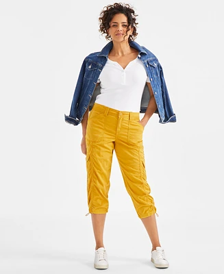 Style & Co Women's Cargo Capri Pants, Regular Petite, Created for Macy's
