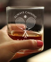 Bevvee Causing a Racket - Whiskey Rocks Glass