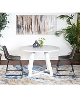 Streamdale Furniture 3-Piece Round Dining Set, Trestle Dining Table with 2 Stylish Chairs