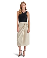 Steve Madden Women's Navia Faux Leather Midi Skirt