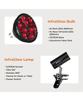 Lifepro InfraGlow Red & Nir Therapy Lamp ; 18 Led Clip-On for Pain Relief & Skin Wellness