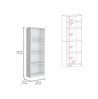 Benzoni Slim 2 Piece Living Room Set With 2 Bookcases, White