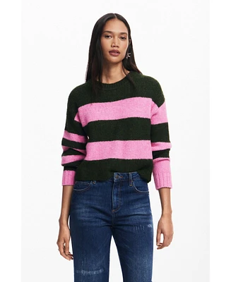 Desigual Women's Two-tone striped sweater