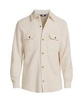 Lands' End Men's Long Sleeve Terry Textured Shirt Jacket