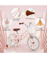 Hongge 12/14/16/18 Inch Kids Bike with Training Wheels for Boys Girls Ages 3-8 Years