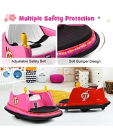 Hongge 12V Kids' Electric Bumper Car with Flashing Lights for Toddlers