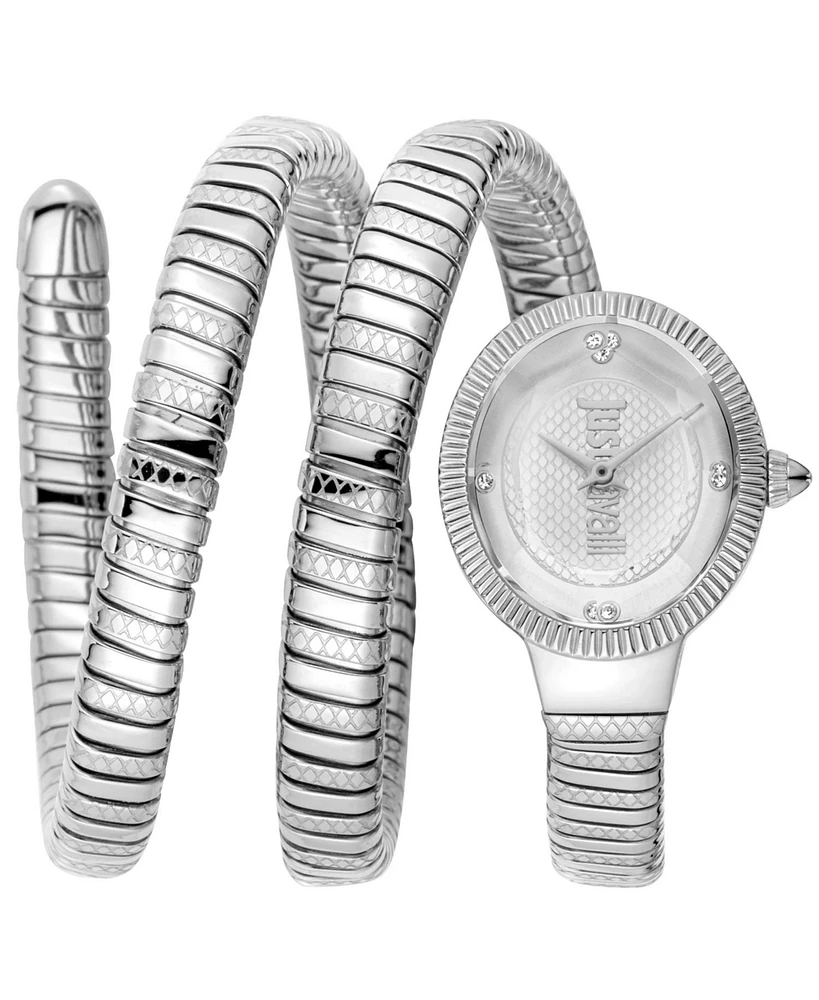 Just Cavalli Women's After Party Snake Silver Dial Watch - JC1L269M0015