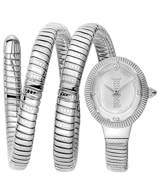 Just Cavalli Women's After Party Snake Silver Dial Watch - JC1L269M0015