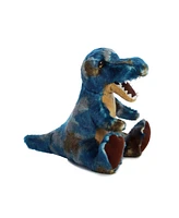 Aurora Small T-rex Dinos & Dragons Ferocious Plush Toy Blue 8.5"