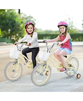 Hongge 14/16/18 Inch Kids Bike Adjustable with Training Wheels Ages 3-8 Years Olds