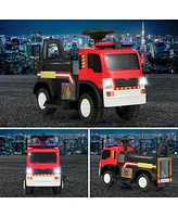 Hongge Kids 6V Battery Powered Electric Ride On Fire Truck