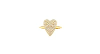 Rivka Friedman Pave Cubic Zirconia Heart Ring
