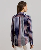 Lauren Ralph Women's Classic-Fit Striped Broadcloth Shirt