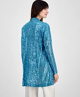 Anne Klein Women's Sequin Embellished Open-Front Jacket