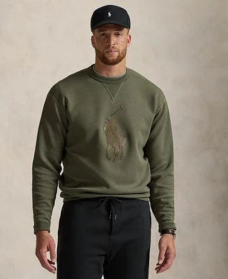 Polo Ralph Lauren Men's Big & Tall Leather-Pony Double-Knit Sweatshirt