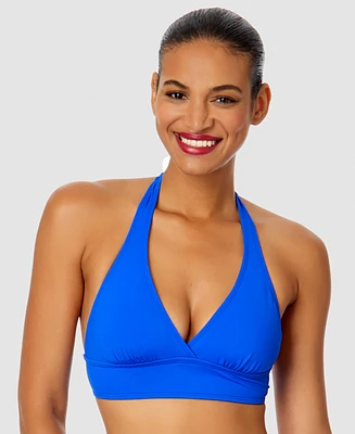 Anne Cole Solid Banded Halter Bikini Top