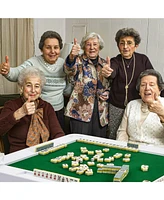Sugift 4-Player Mahjong Game Table with Iron Frame