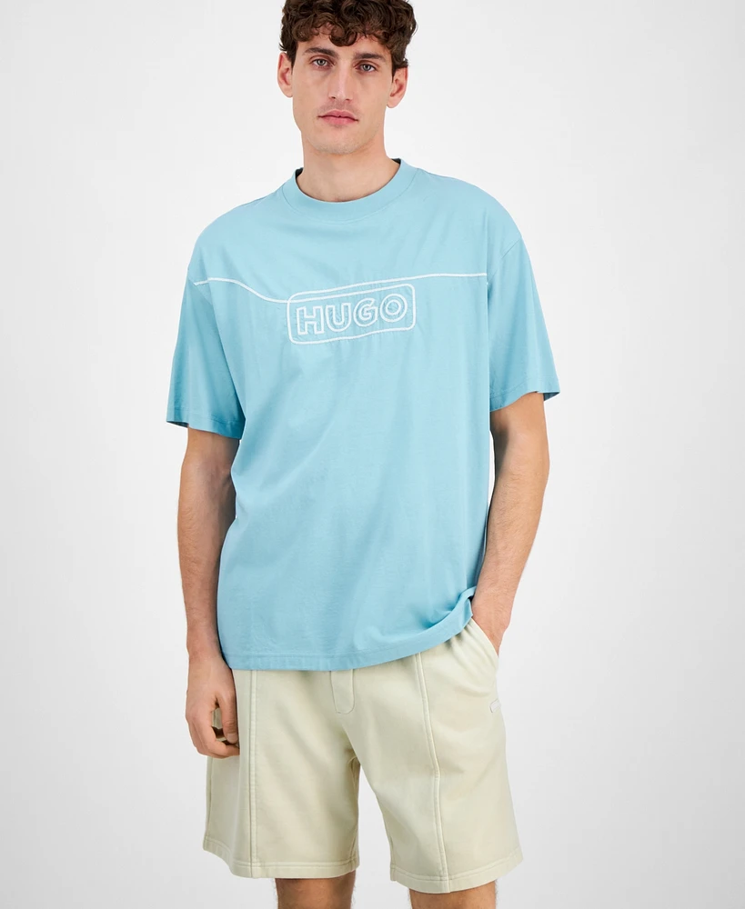 Hugo Boss Men's Noideryo Relaxed Fit Short Sleeve Crewneck Logo Graphic T-Shirt