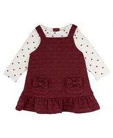 Rare Editions Baby Girl Heart Knit Jumper Outfit