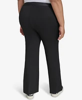 Karl Lagerfeld Paris Plus Mid Rise Compression Bootcut Pants, Exclusively at Macy's