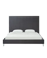 Inspired Home Samuele Velvet Platform Bed King