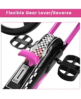 Hongge 4 Wheels Kids Ride On Pedal Powered Bike Go Kart Racer Car Outdoor Play Toy
