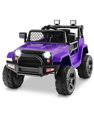 Hongge 12V Kids Ride On Truck with Remote Control and Headlights