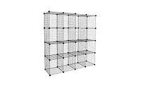 Slickblue 16-Cube Organizer Storage Shelves – Versatile Wire Cube Storage System for Home & Office