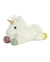 Aurora Medium Prism Unicorn Flopsie Adorable Plush Toy White 12"