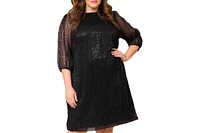 Kiyonna Plus Sequin Splendor Shift Dress