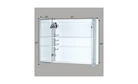 Slickblue Led Bathroom Wall Cabinet with Double Doors – Stylish Mirror Storage Solution in White