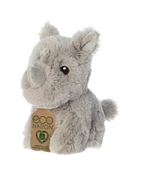 Aurora Mini Rhinoceros Eco Nation Eco-Friendly Plush Toy Gray 5"